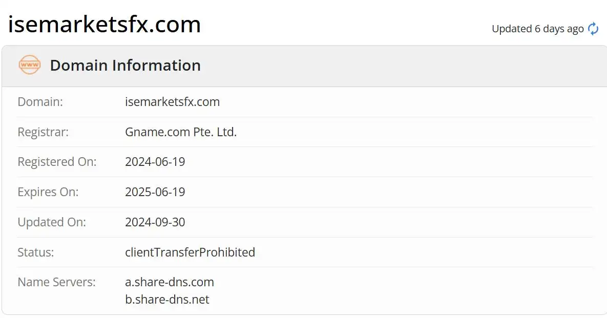 Impormasyon ng Domain