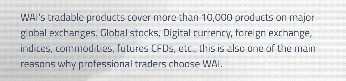 What Can I Trade on WAI? What Can I Trade on WAI?