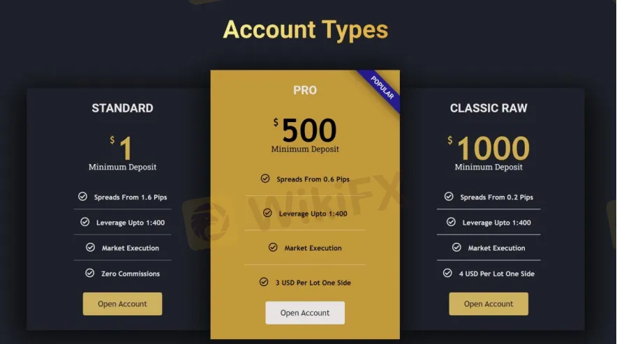 Account Types Account Types