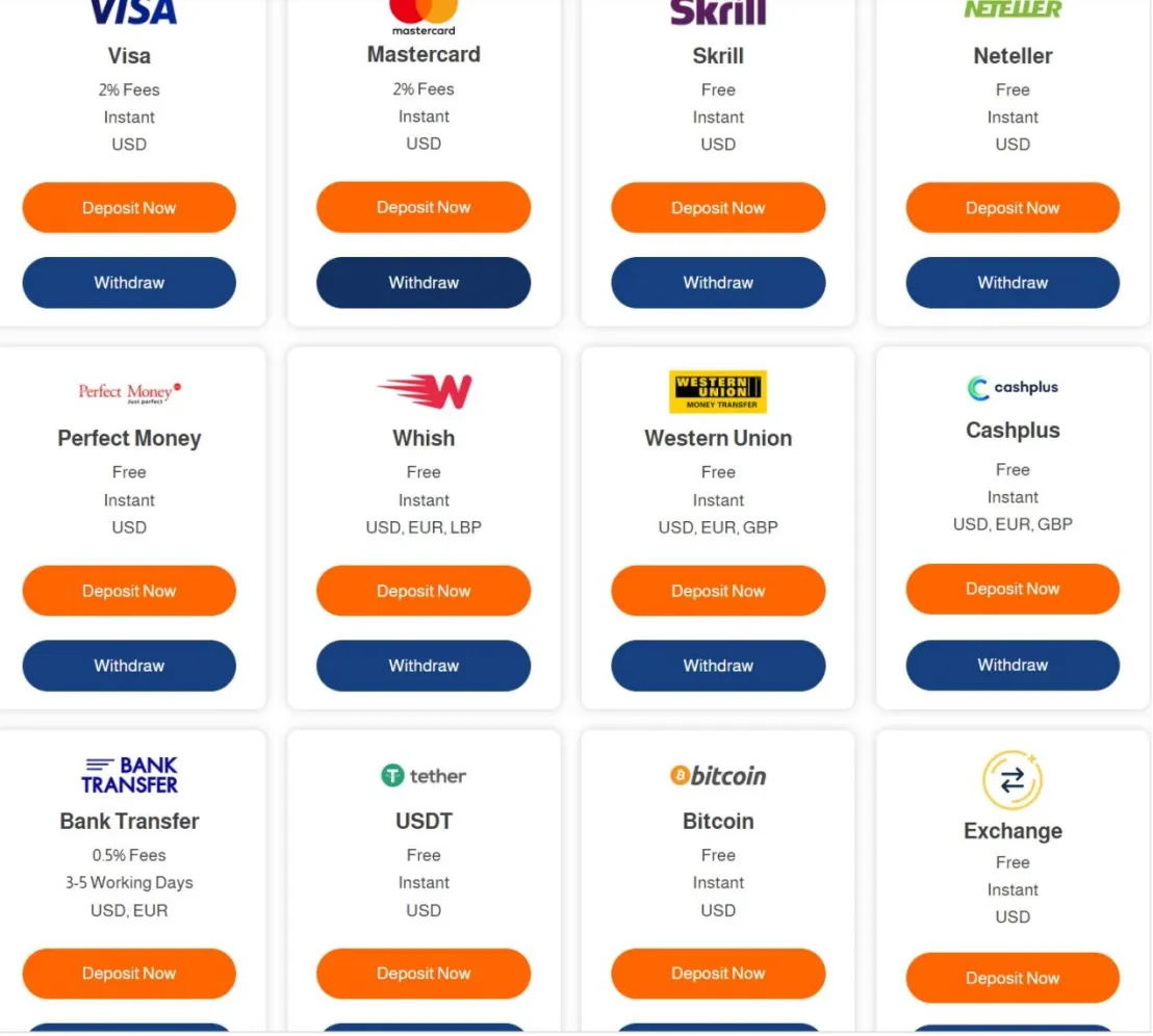 Deposit & Withdrawal