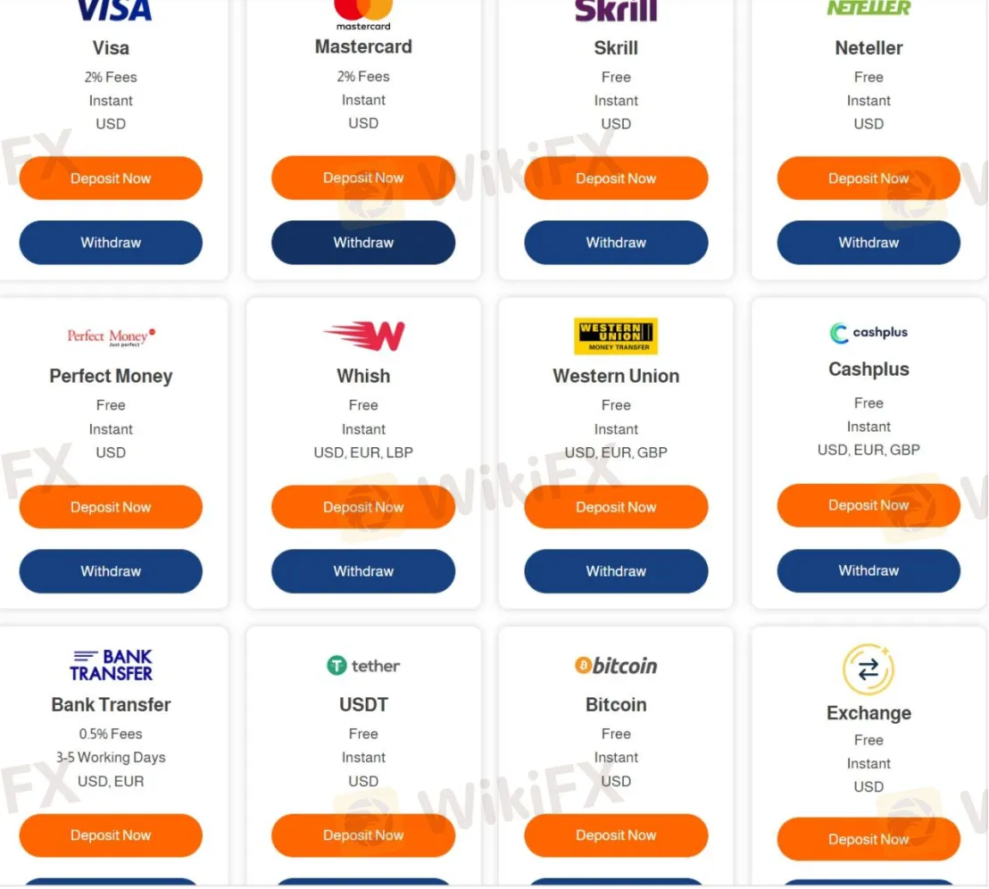 Deposit & Withdrawal