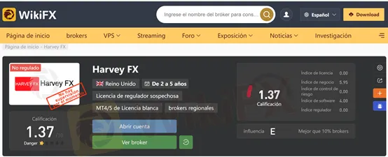 screenshot of WikiFX