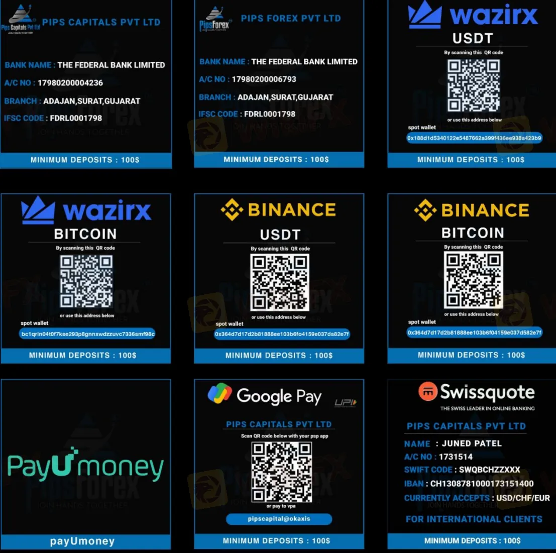 Deposit & Withdrawal