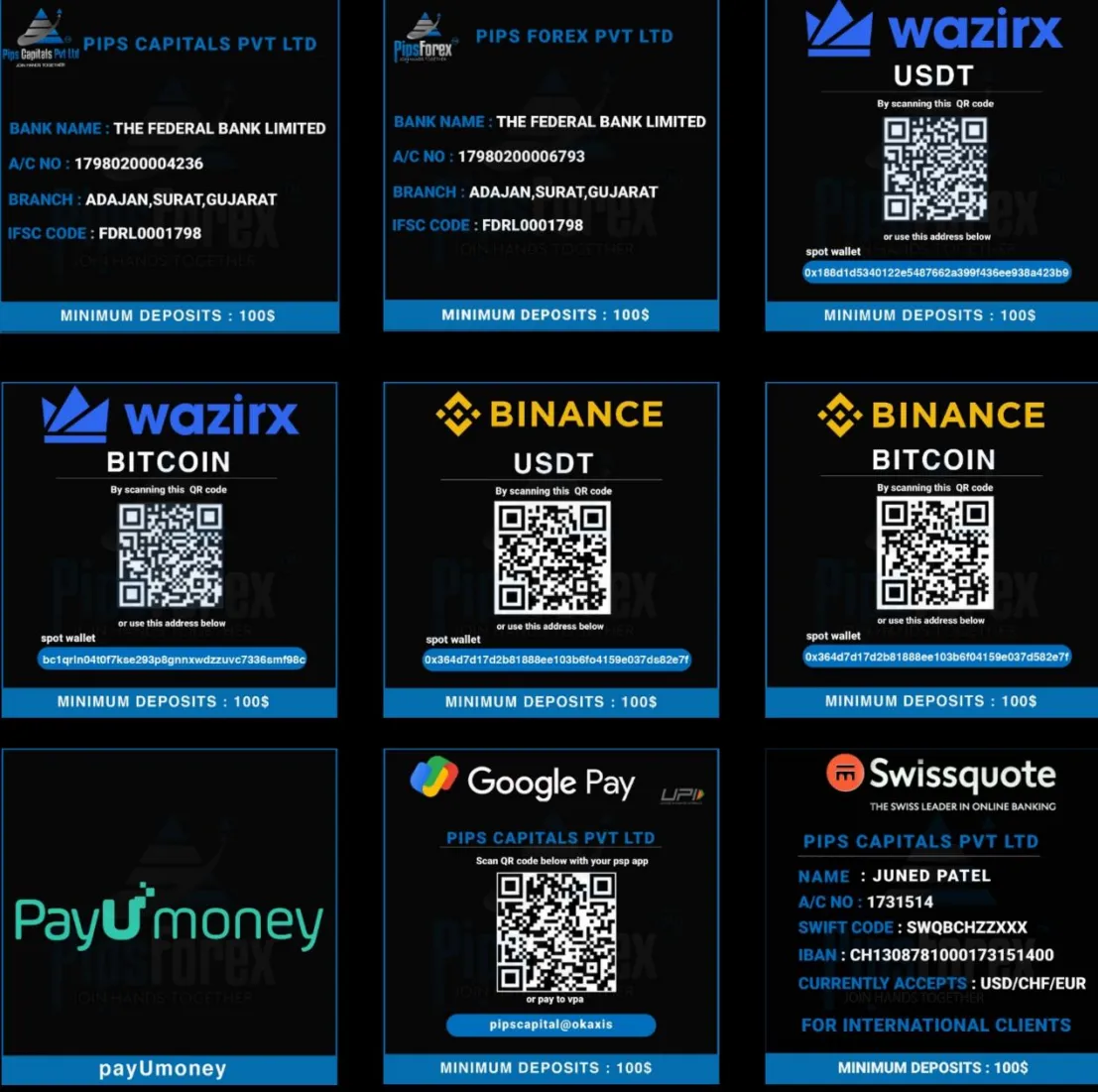 Deposit & Withdrawal Deposit & Withdrawal