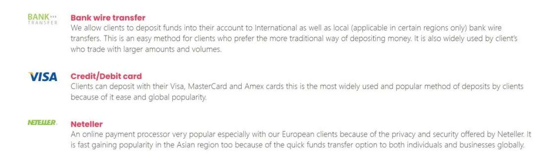 Deposit & Withdrawal