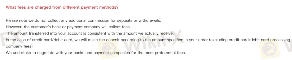 Deposit & Withdrawal