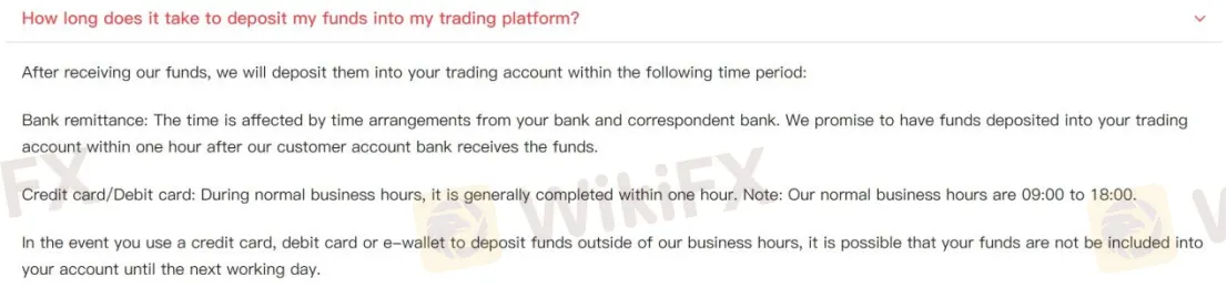 Deposit & Withdrawal