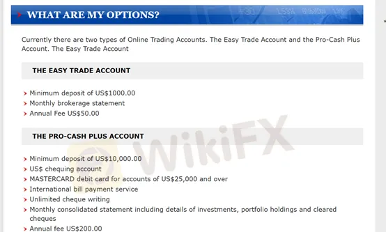 Tipos de cuenta Tipos de cuenta