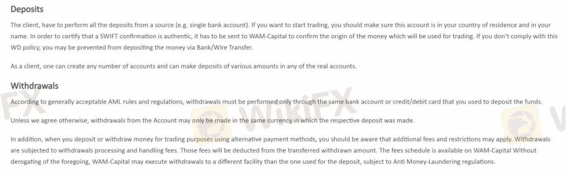 Deposit & Withdrawal
