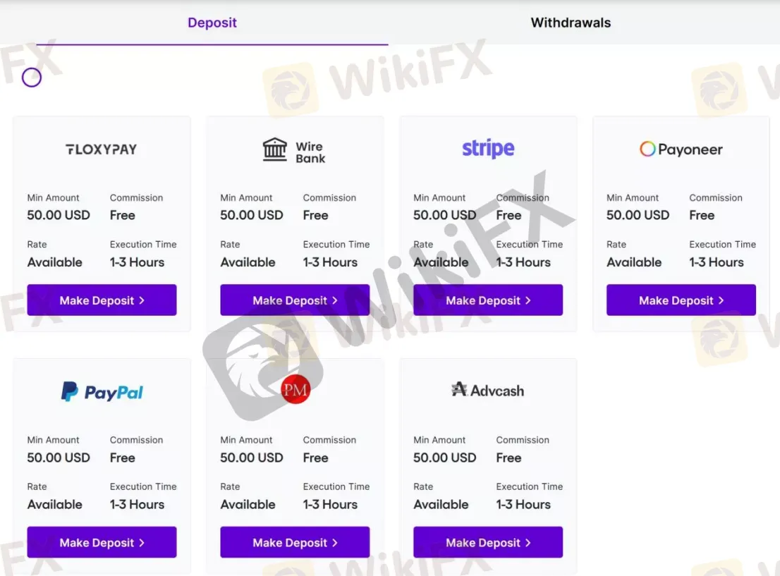 Deposit & Withdrawal