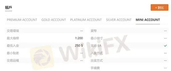 賬戶類型 賬戶類型