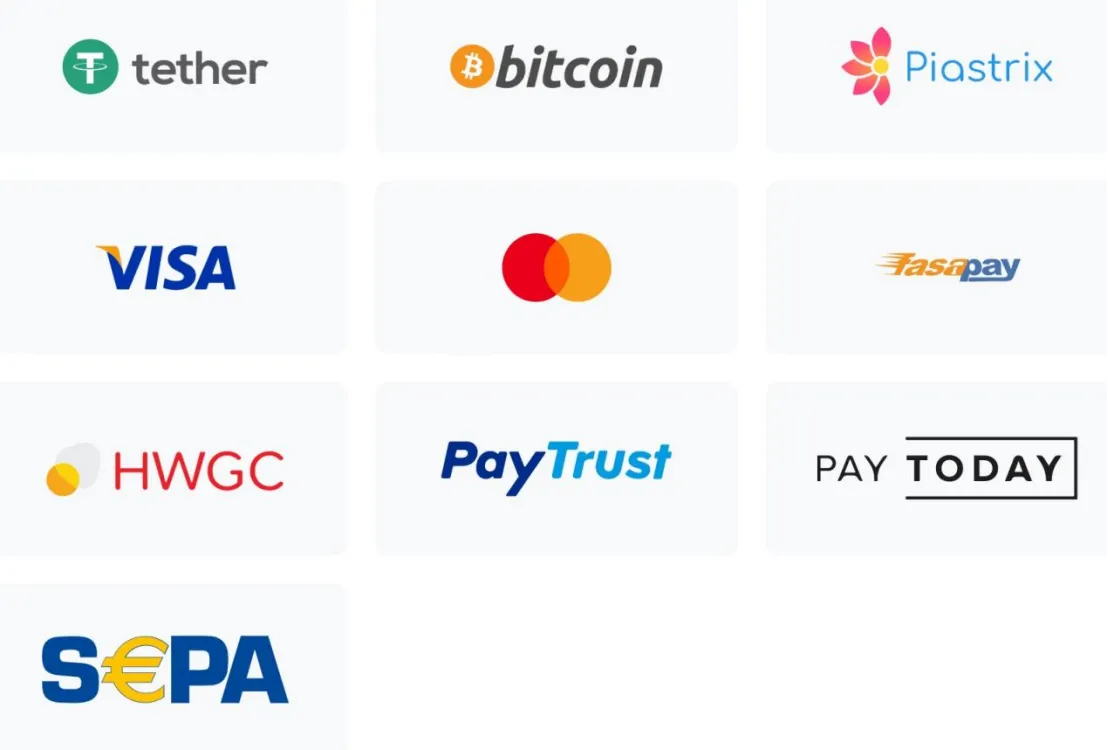 Deposit & Withdrawal logos