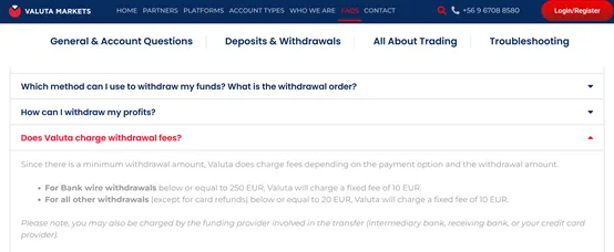 deposit and withdrawal