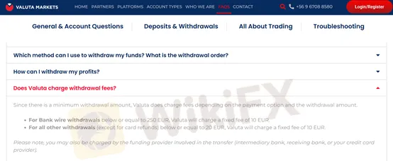 deposit and withdrawal