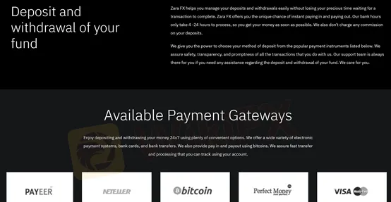 deposit and withdrawal