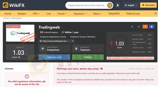 screenshot of WikiFX