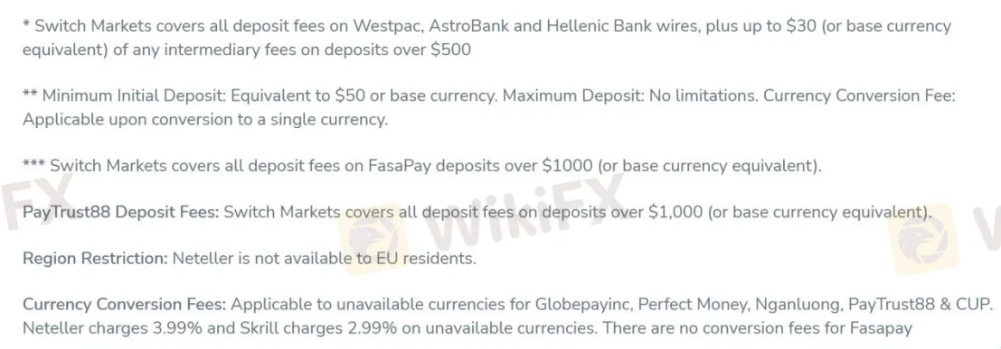 Deposit & Withdrawal Deposit & Withdrawal