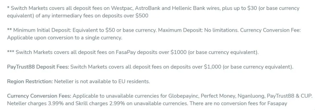 Deposit & Withdrawal Deposit & Withdrawal