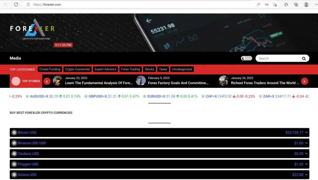 home page