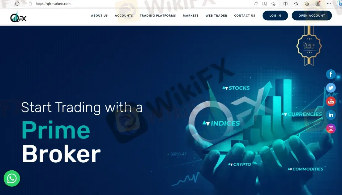 QFX's website QFX's website