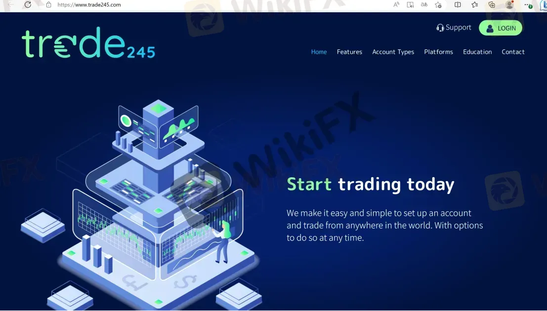 Trade245's website Trade245's website