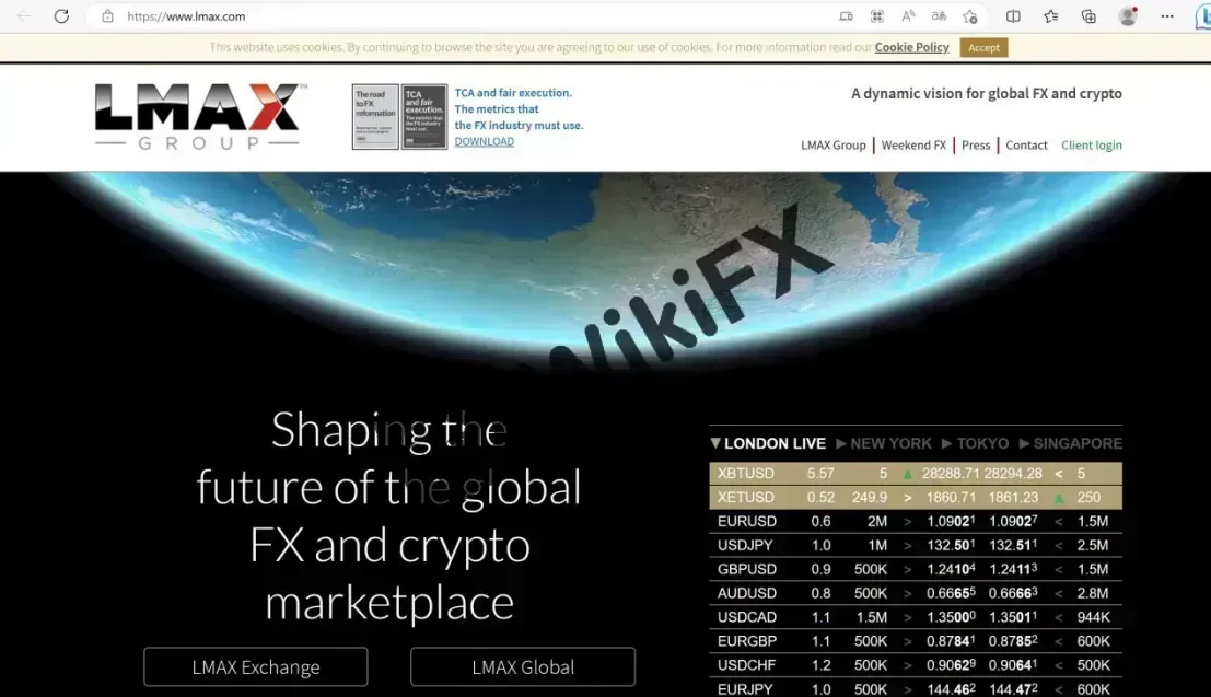 LMAX Group的网站