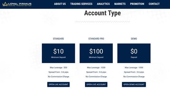 account types account types