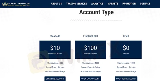 account types account types
