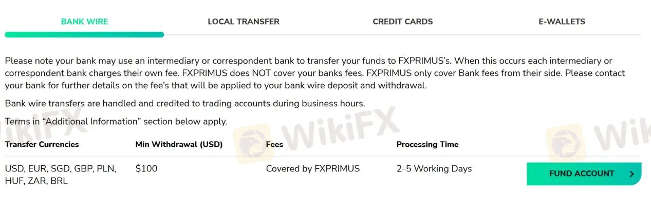 Deposits & Withdrawals Deposits & Withdrawals