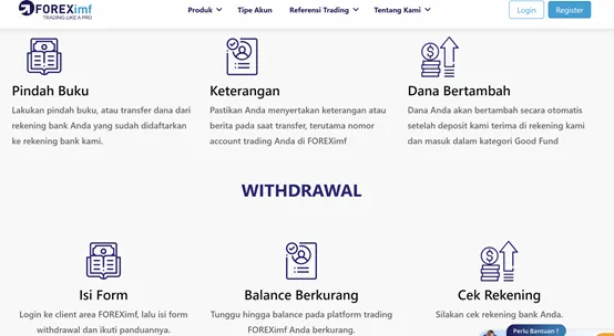 deposit and withdrawal
