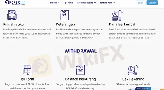 deposit and withdrawal