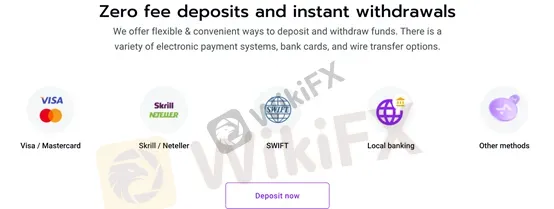 deposit and withdrawal