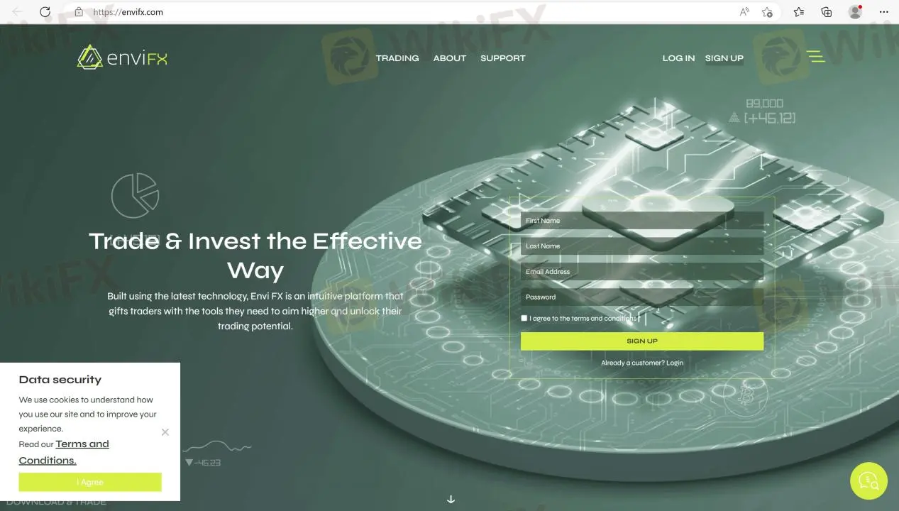 Envi FX's website