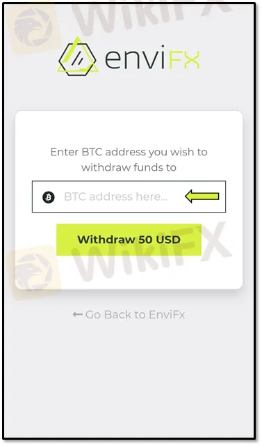 Step 6: Enter your Bitcoin Address.