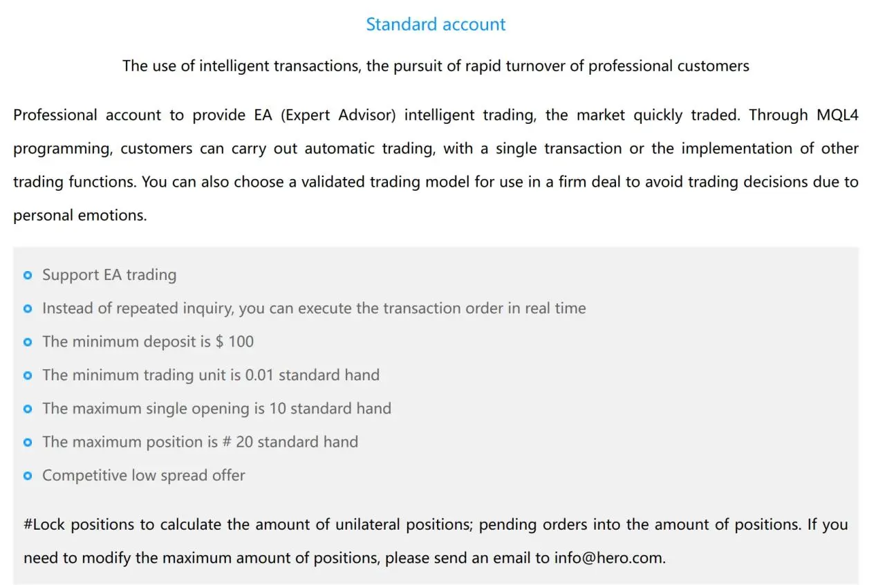 Standard account Standard account