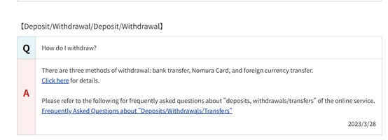 deposit and withdrawal deposit and withdrawal