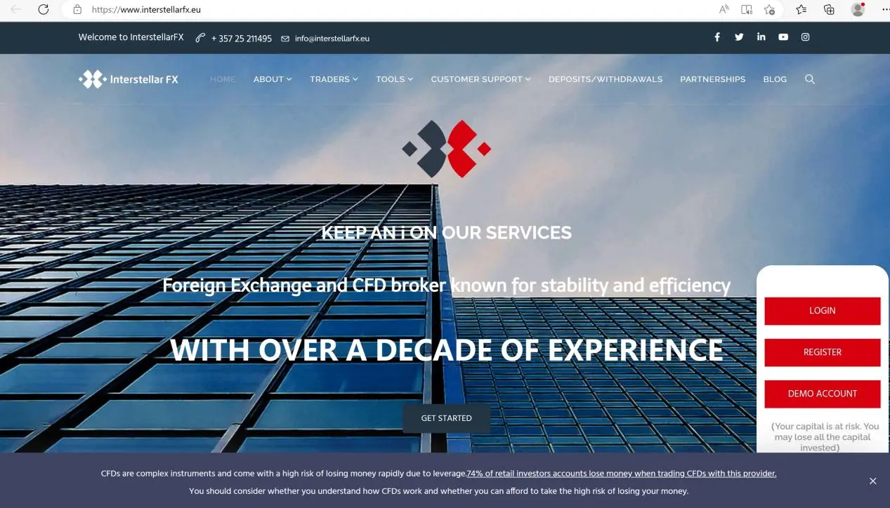 Interstellar FX's home page Interstellar FX's home page