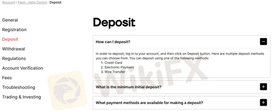 deposit and withdrawal