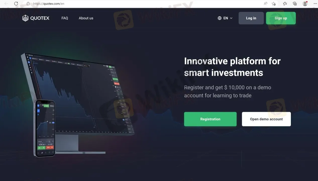 QUOTEX's website QUOTEX's website