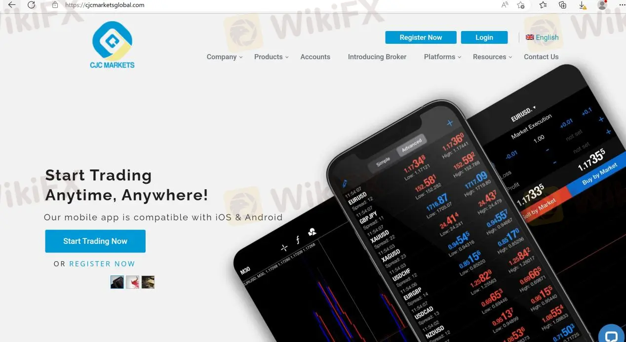 CJC Markets home page CJC Markets home page