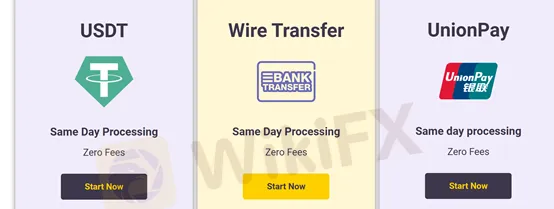 deposit and withdrawal