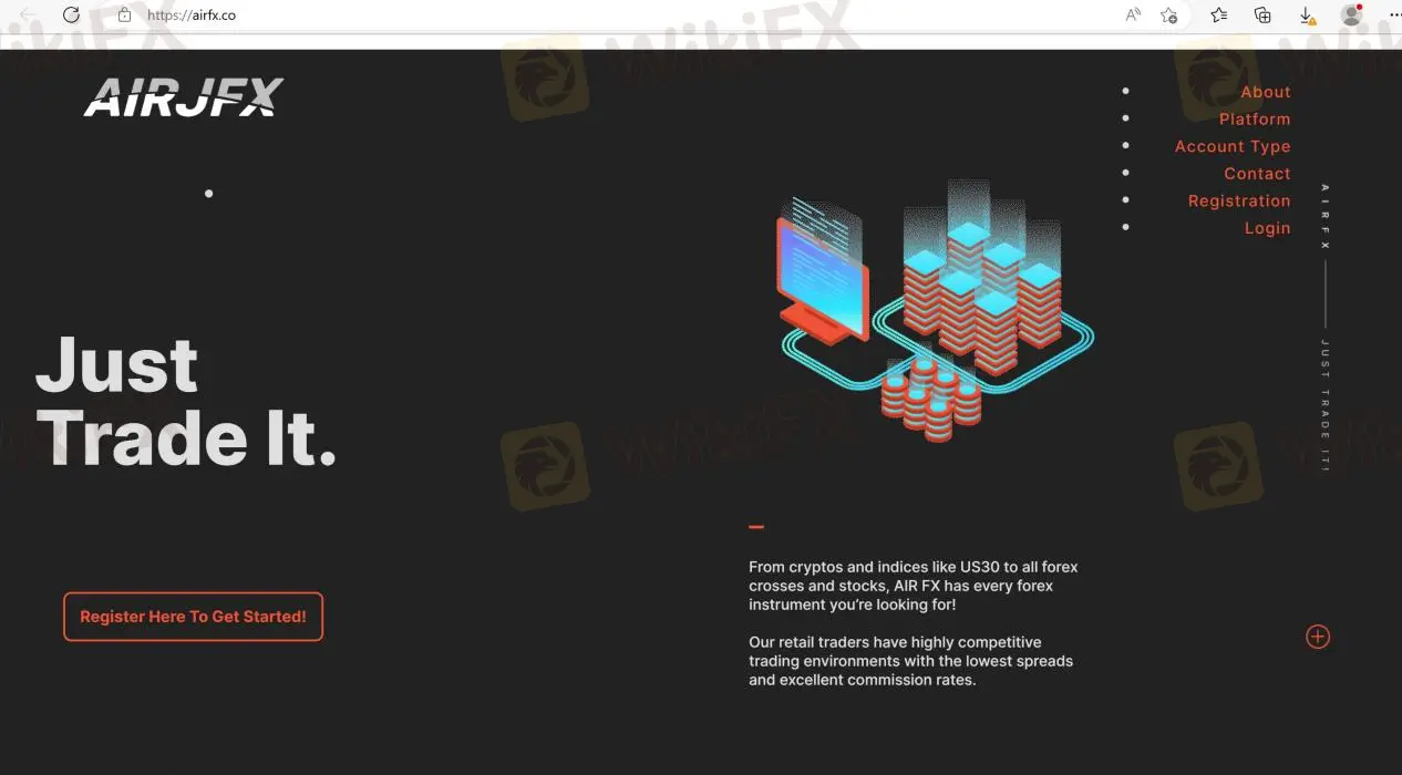 AIR JFX's home page AIR JFX's home page