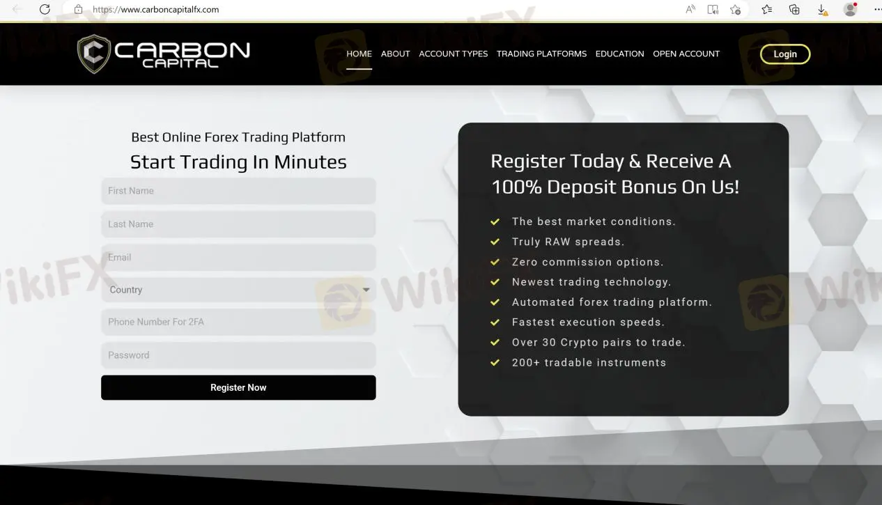 CARBON CAPITAL's home page