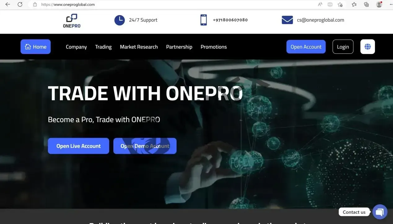 OnePro's home page OnePro's home page