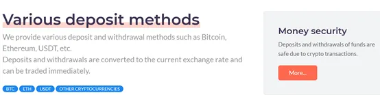 deposit and withdrawal