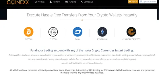 deposit and withdrawal