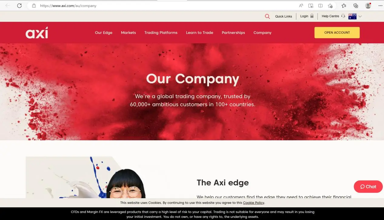 AxiCorp's home page AxiCorp's home page