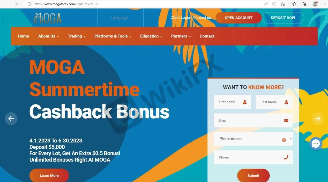 MOGAFX's home page
