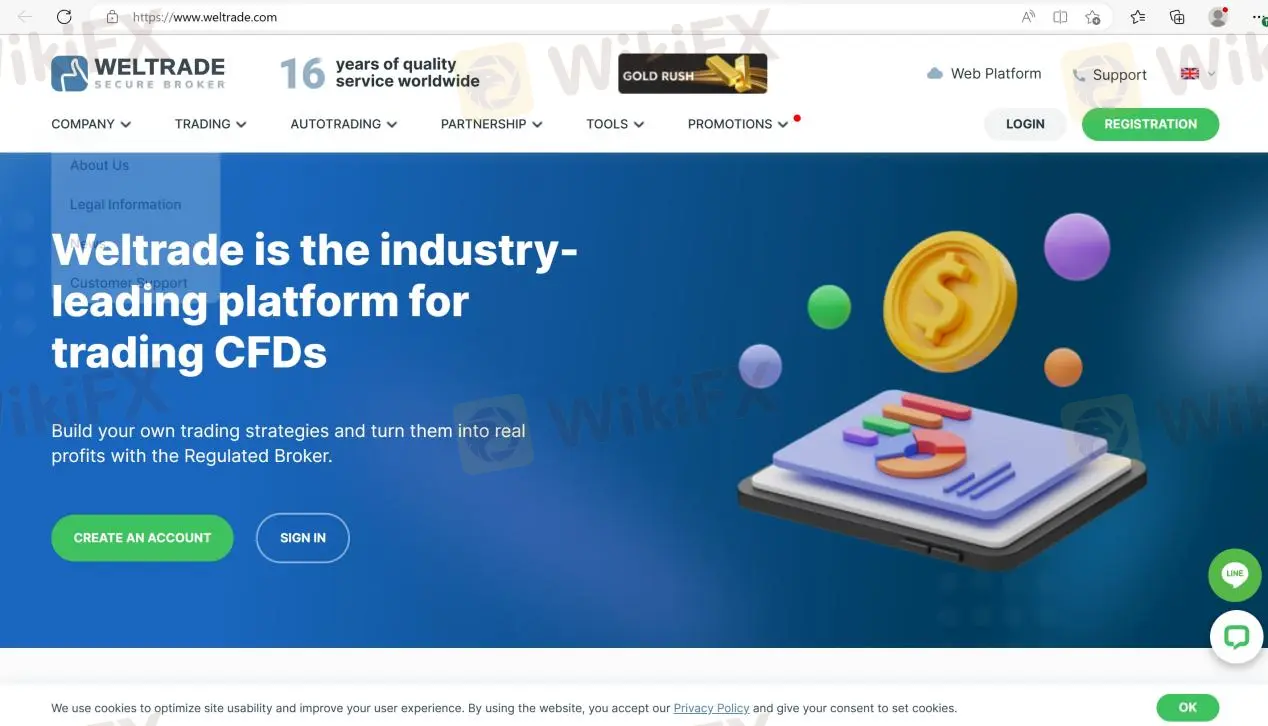 WELTRADE's home page