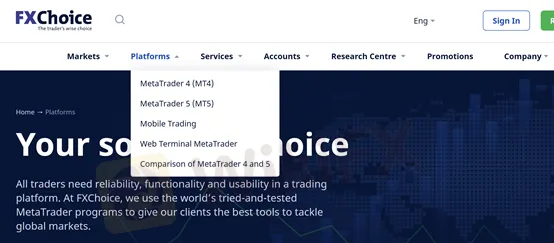 Trading platform(s) Trading platform(s)
